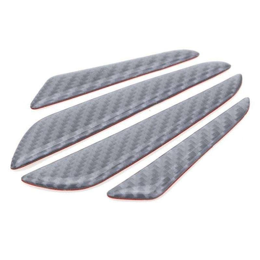 Tiras protectoras universales para bordes de puertas de automóviles de fibra de carbono (4 piezas)