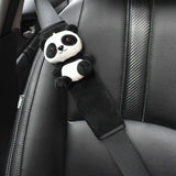 Cojín para cinturón de seguridad Panda: protector de felpa para correa de hombro para niños