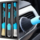 Cepillos universales para detalles de interiores de automóviles: kit de limpieza multiestilo 4 en 1