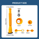 Benzinkanister-Düse mit Schraubverschluss, Auslaufschutz, Ersatz-Benzinkanister-Entlüftungsrohr für die meisten 1/2/5/10-Gallonen-Kanister