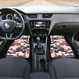 Schicke Autofußmatten in Camouflage-Optik in Pink und Braun