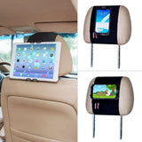 Universal Adjustable Car Headrest Mount for Smartphones and Tablets - Fits iPad Air, Mini, iPhone 14 Pro Max to Galaxy S23