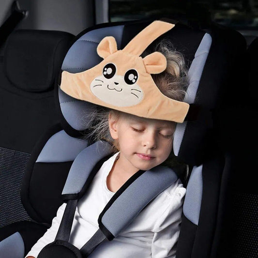 Almohada de cuello de viaje en forma de U con dibujos animados para bebés y niños