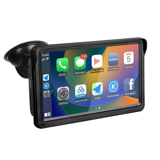 Reproductor de vídeo multimedia para coche con pantalla táctil de 7 pulgadas con CarPlay y Android Auto