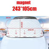 Protector magnético multiusos para parabrisas de automóvil: cubierta para nieve, hielo y sol
