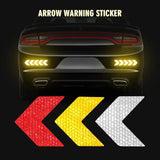10-Pack Arrow Reflective Safety Decals for Vehicles