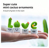 Encantadoras figuras de resina de mini cactus para decoración y proyectos de bricolaje
