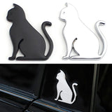 3D Metal Cat Car Sticker