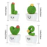 Bezaubernde Mini-Kaktusfiguren aus Kunstharz für Dekoration und Heimwerkerprojekte