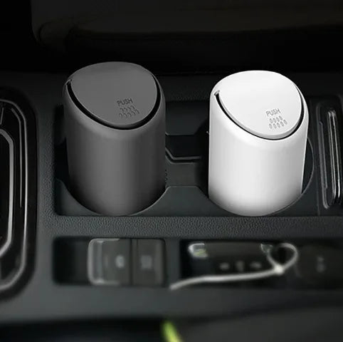 Bote de basura compacto de silicona para automóvil: organizador automático fácil y elegante