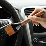 Cleaning Brush Wood Handle Tools Car Interior