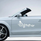Reflective Butterfly & Flower Car Decal
