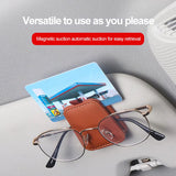 Soporte para gafas de sol con clip multifuncional para parasol de coche