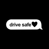 Calcomanía de vinilo para coche con mensaje de texto seguro para conducir, pegatina automática resistente a la intemperie y personalizable