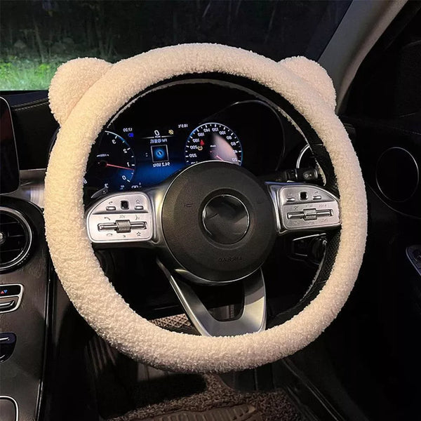 Plüsch-Lenkradbezug fürs Auto