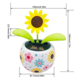 Sunny Bloom Solarbetriebene Wackelkopffigur mit tanzender Blume und Schmetterling