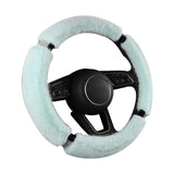 Luxury Anti-Slip Suede Fur Diamond Steering Wheel Cover