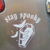 Calcomanía de vinilo impermeable para coche Goth Bat Stay Spooky