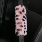 Lujosa hombrera para cinturón de seguridad de coche con estampado de leopardo