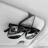 Soporte para gafas de sol y billetes para visera solar triangular universal para coche