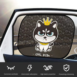 Bezaubernder Sonnenschutz für Autofenster mit Tier-Cartoon-Motiv – 2 Stück, universelle Passform, UV-Schutz, Schutz der Privatsphäre