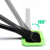 Kit de cepillo limpiador de ventanas de coche de microfibra giratorio de 360°