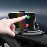 Universal Dashboard & Armrest Car Phone Mount - Sleek Black ABS Holder