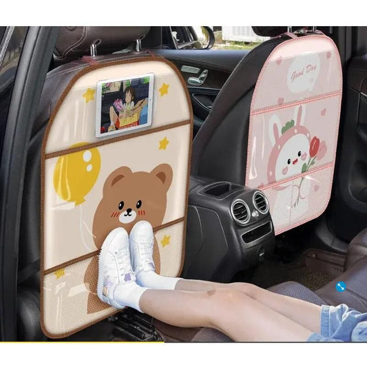 Protector impermeable del respaldo del asiento del coche de dibujos animados para niños