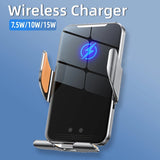 15W Car Wireless Charger Auto Car Mount Phone Holder