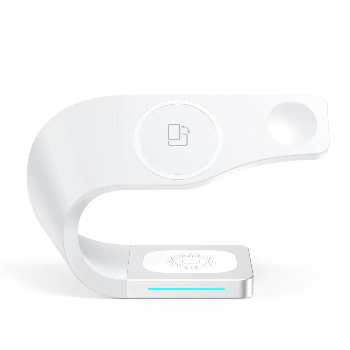 Soporte de carga inalámbrico magnético de 15W, base de carga rápida por inducción para iPhone 14/13/12, iWatch, AirPods