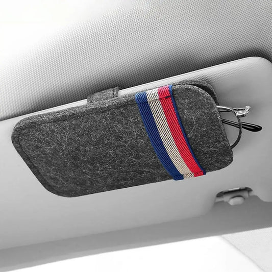 Organizador de gafas de sol para el visor del coche