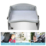 Bandeja de viaje portátil impermeable para asiento de automóvil para niños