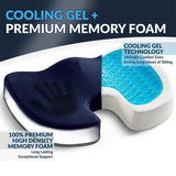 Rutschfestes Gel- und Memory Foam-Steißbeinkissen