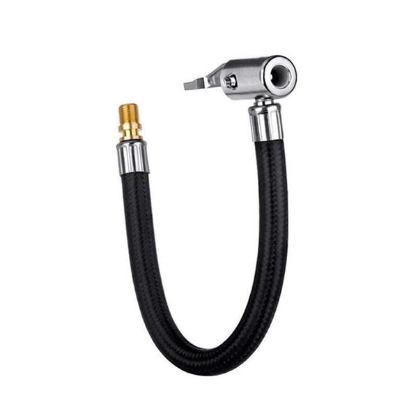 Manguera universal para inflar neumáticos con mandril de aire con bloqueo para automóviles y bicicletas