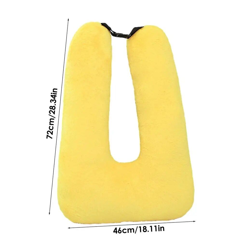 Almohada ergonómica para el cuello para coche y viaje con correa ajustable para un apoyo cómodo