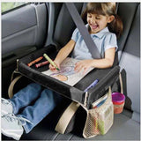 Bandeja de actividades portátil impermeable para asiento de coche para niños: escritorio versátil para juguetes, comida y aprendizaje