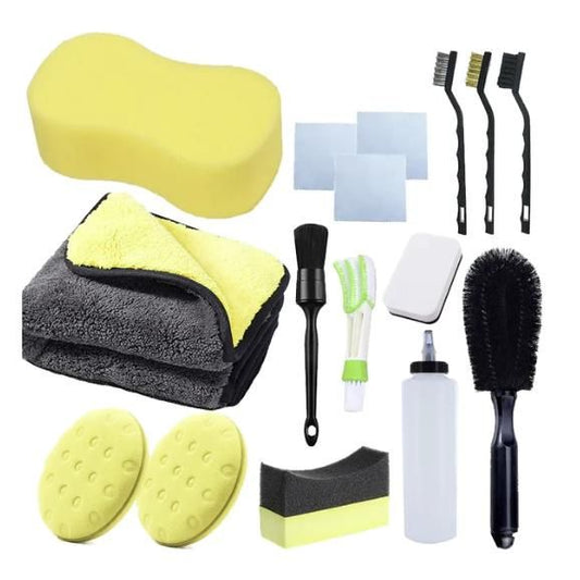 Complete 16-Piece Car Cleaning & Detailing Kit