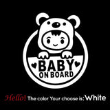 Reflective 'Baby on Board' Vinyl Car Decal