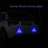 Calcomanía triangular de seguridad reflectante de alta visibilidad para vehículos