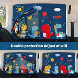 Universeller magnetischer Sonnenschutz für die Seitenverkleidung im Auto – Cartoon-Vorhang für Sonnenschutz und Wärmeisolierung für Kinder