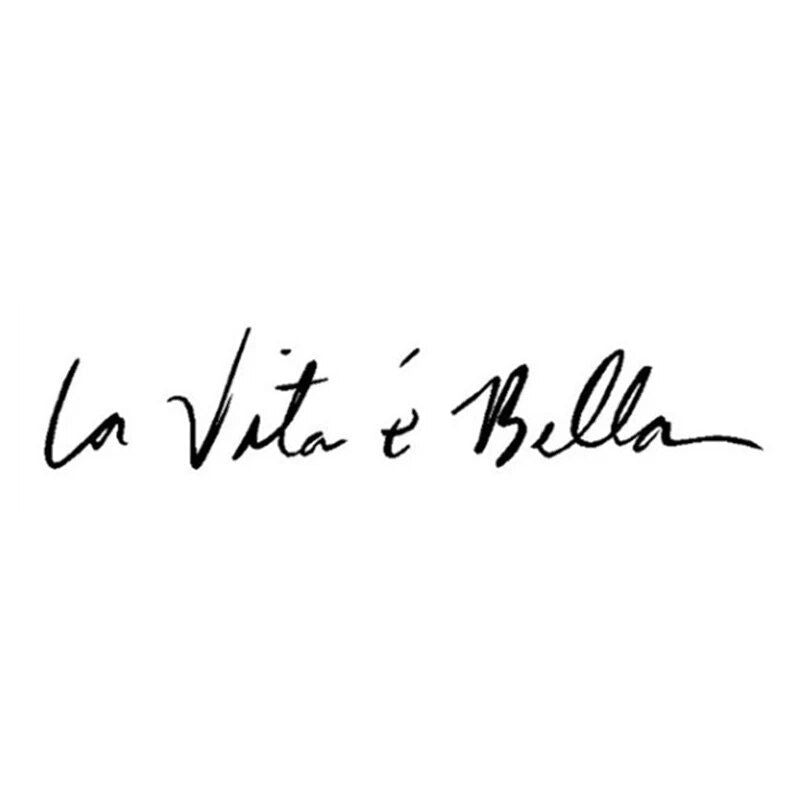 Pegatina para coche con cita de vida de La Vita E Bella