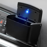 Cenicero portátil para coche sin humo con luz LED y tapa