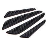 Tiras protectoras universales para bordes de puertas de automóviles de fibra de carbono (4 piezas)