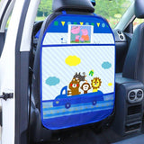 Cartoon Car Seat Back Protector with Storage Organizer
