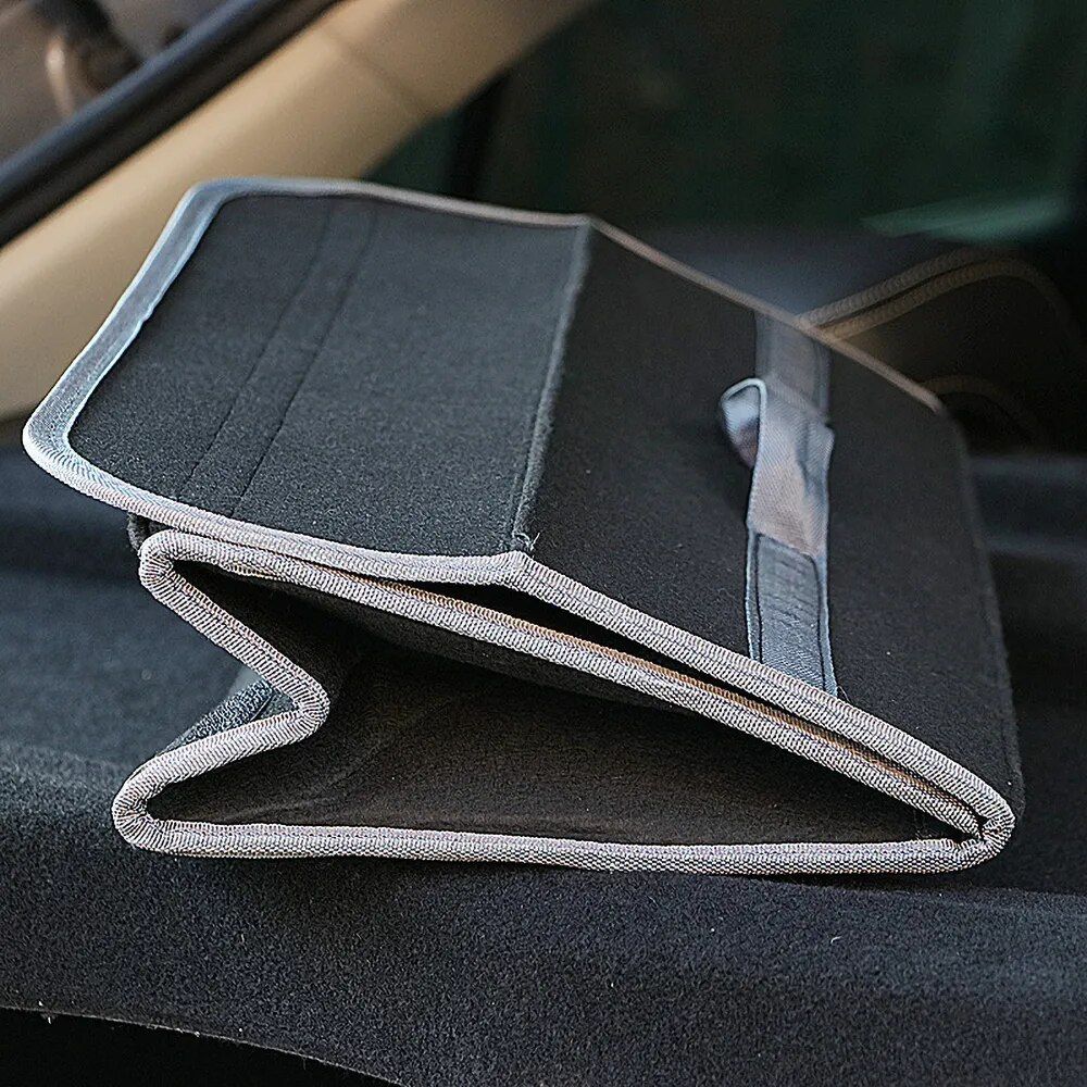 Organizador compacto antideslizante para maletero de coche con almacenamiento de red elástica de doble capa