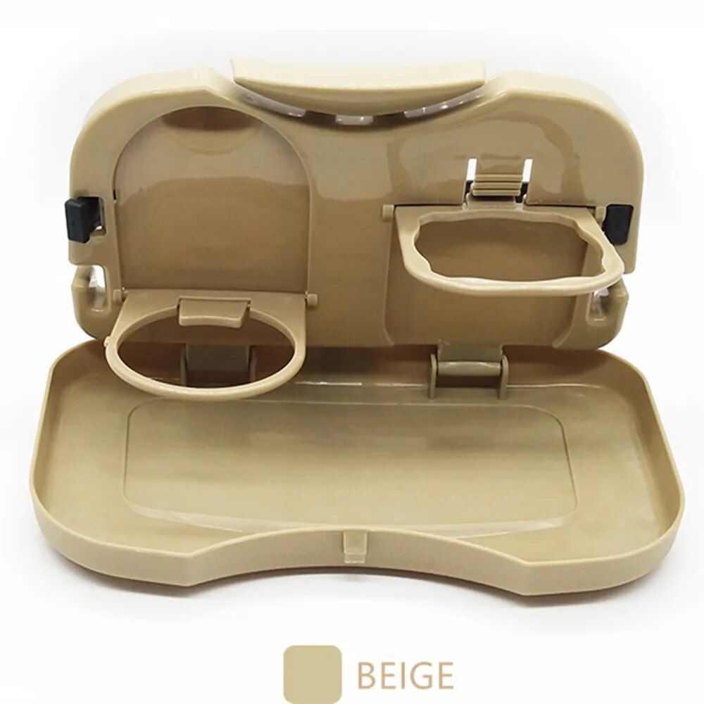 Organizador universal para asiento trasero de coche con bandeja plegable para comida y bebida