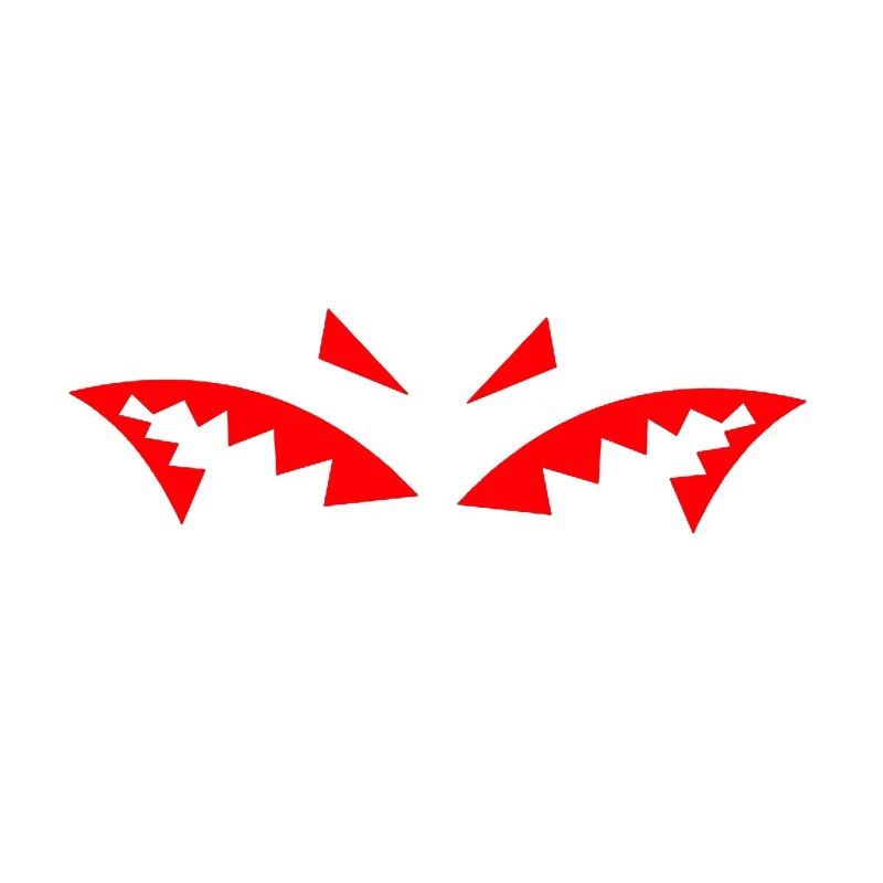 Reflektierender Haifischmaul &amp; Flossen Autoaufkleber - Wasserfester Vinyl Sticker