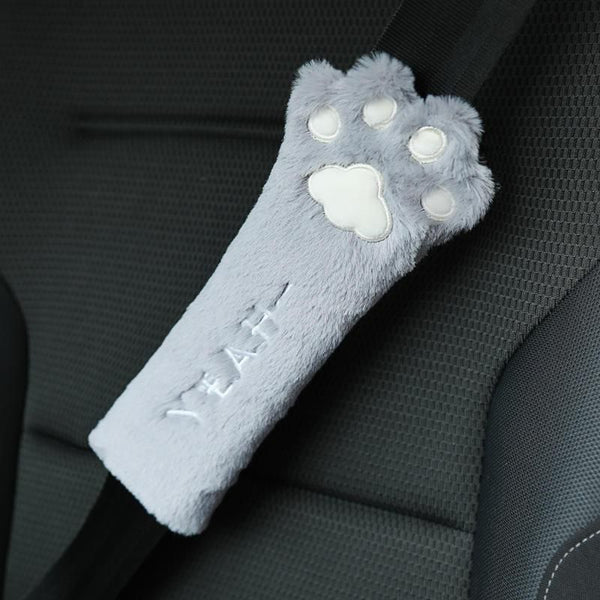 Funda de cinturón de seguridad de pata de gato de terciopelo suave