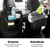 Waterproof Leather Car Backseat Organizer with Phone Pocket