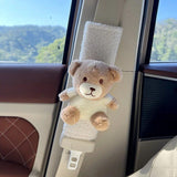 Muñeco de peluche, conejo, oso, cinturón de seguridad para el coche, funda para el hombro